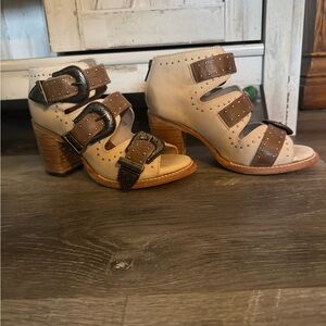 Freebird by Steven Cream and Brown Ankle Booties